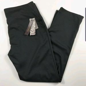 Dana Buchman Black Straight Mid-Rise Career Slacks